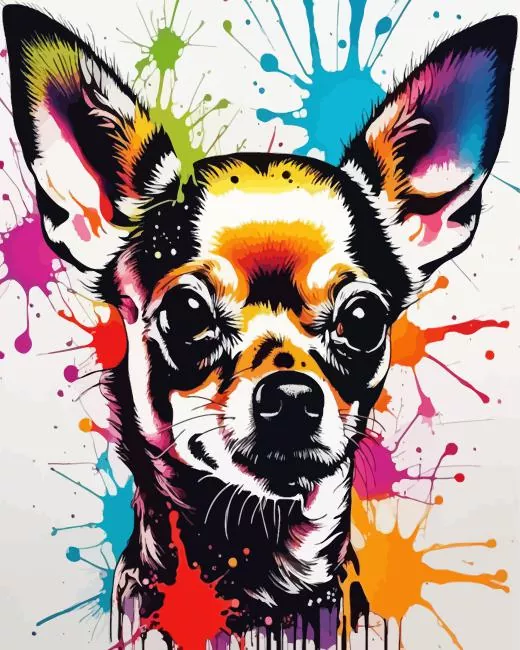 Splatter Chihuahua Diamond Painting Splatter Chihuahua Diamond Painting