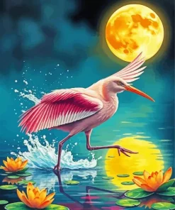 Spoonbill Art Diamond Painting