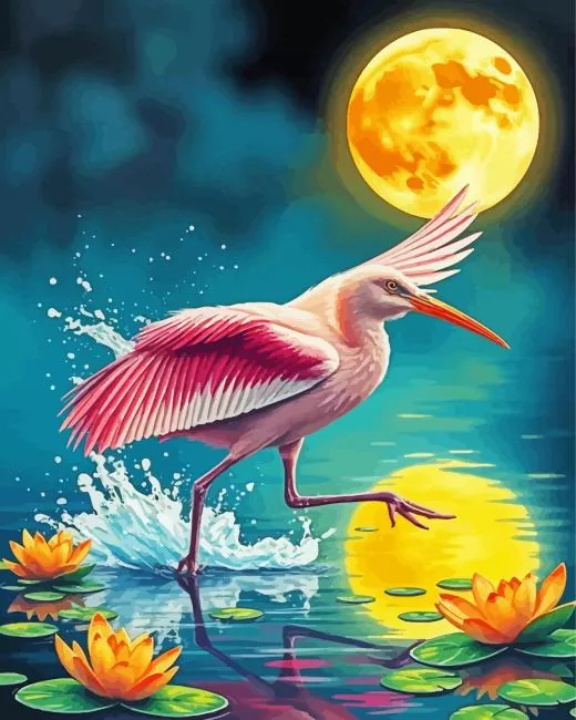 Spoonbill Art Diamond Painting Spoonbill Art Diamond Painting