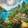 St Lucia Landscape Diamond Painting