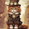 Steampunk Cat Diamond Painting