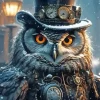 Steampunk Owl Diamond Painting