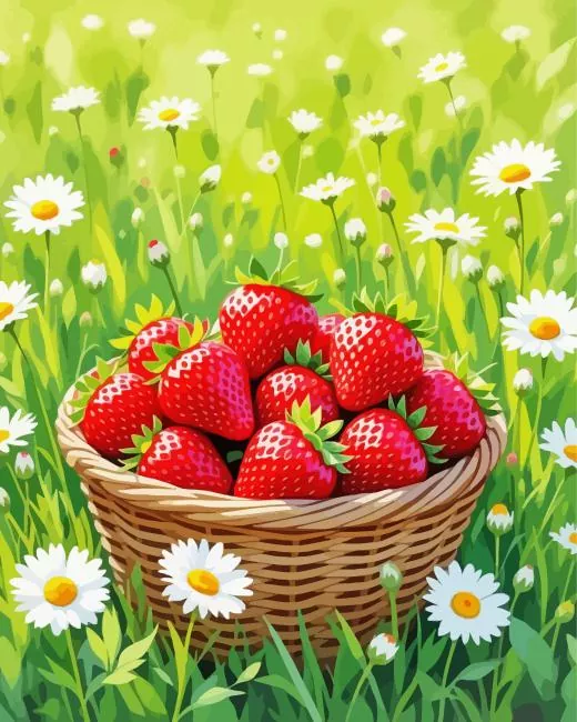 Strawberries and Daisies Diamond Painting Strawberries and Daisies Diamond Painting