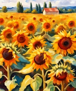 Sunflowers Field Diamond Painting