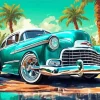 Teal chevy Diamond Painting