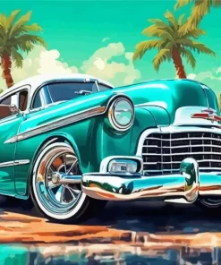 Teal chevy Diamond Painting