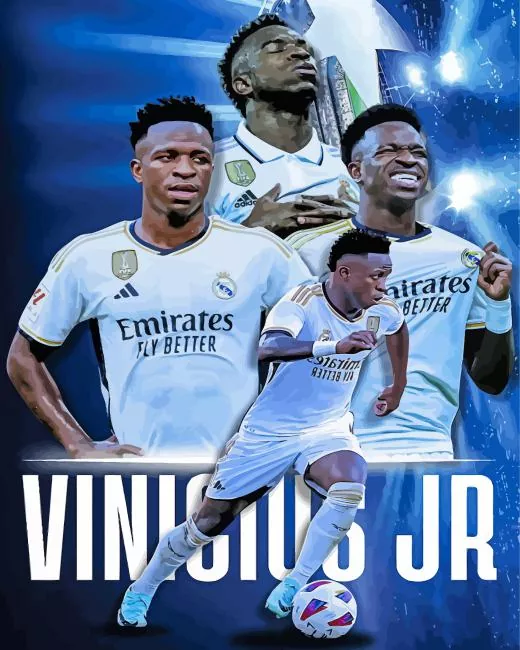 Vinicius Jr Real Madrid Diamond Painting Vinicius Jr Real Madrid Diamond Painting