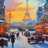 Winter Christmas in Paris Diamond Painting