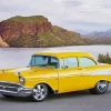 Yellow Chevrolet Car Diamond Painting