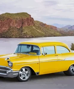Yellow Chevrolet Car Diamond Painting