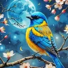 Yellow and Blue Bird Diamond Painting