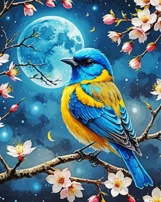Yellow and Blue Bird Diamond Painting Yellow and Blue Bird Diamond Painting