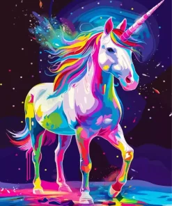 colorful unicorn art Diamond By Numbers