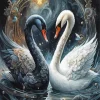 Aesthetic Swan Lovers Diamond Painting