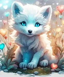 Baby Arctic Fox Diamond Painting