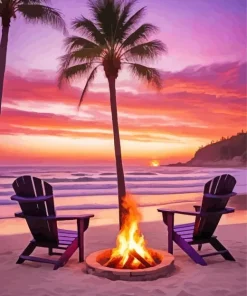 Beach Adirondack Chairs Diamond Painting