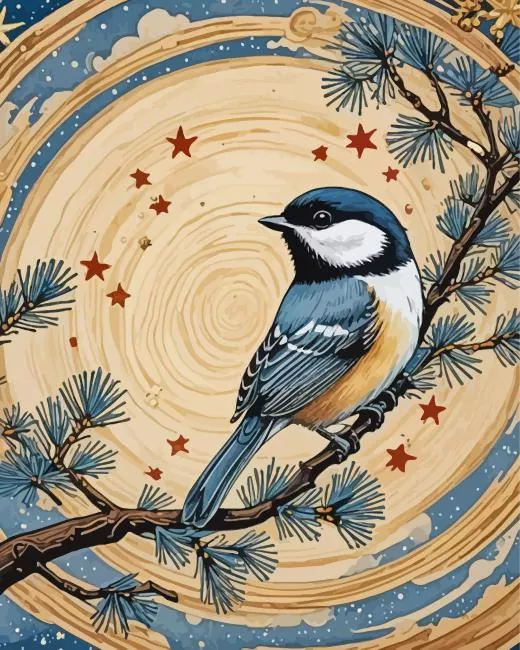 Black Capped Chickadee Diamond Painting Black Capped Chickadee Diamond Painting