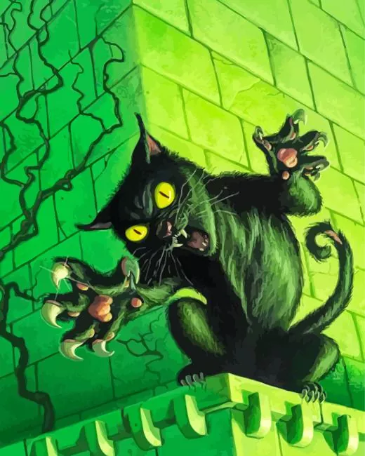 Black Creepy Cat Diamond Painting Black Creepy Cat Diamond Painting
