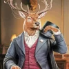 Classic Deer in Suit Diamond Painting