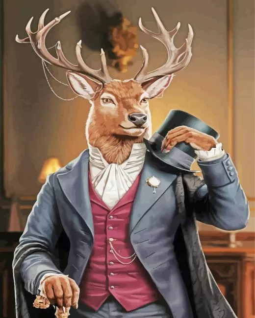 Classic Deer in Suit Diamond Painting Classic Deer in Suit Diamond Painting