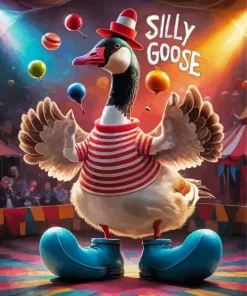 Clown Goose Diamond Painting