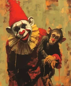 Clown and Monkey Diamond Painting