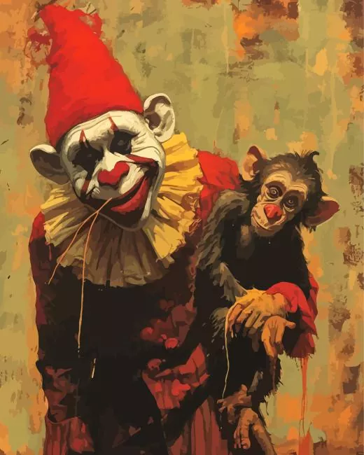 Clown and Monkey Diamond Painting Clown and Monkey Diamond Painting