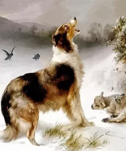 Collie and Lamb Diamond Painting