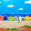 Colorful Beach Huts Diamond Painting