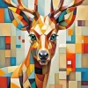Colorful Cubism Deer Diamond Painting