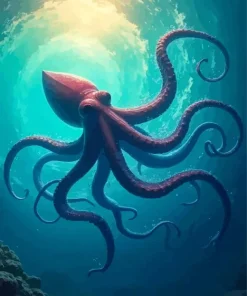 Colossal Squid in Ocean Diamond Painting