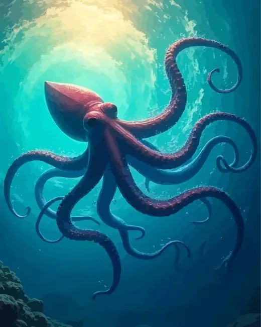 Colossal Squid in Ocean Diamond Painting Colossal Squid in Ocean Diamond Painting