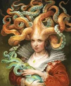 Contessa with Squid Diamond Painting
