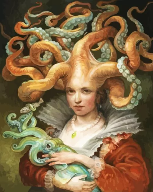 Contessa with Squid Diamond Painting Contessa with Squid Diamond Painting