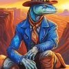 Cowboy Lizard Diamond Painting