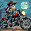 Cowboy Skeleton Biker Diamond Painting