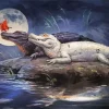 Crocodiles with Butterfly Diamond Painting