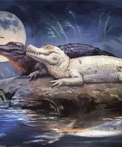 Crocodiles with Butterfly Diamond Painting