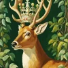 Deer Wearing a Crown Diamond Painting