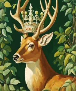 Deer Wearing a Crown Diamond Painting