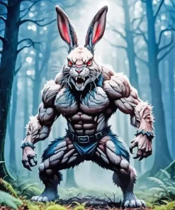 Giant Angry Rabbit Diamond Painting