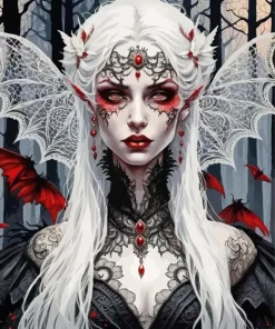 Gothic Vampire Girl Diamond Painting