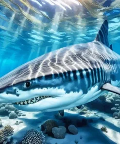 Shark Under Deep Sea Diamond Painting