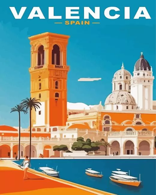 Spain Valencia Poster Diamond Painting Spain Valencia Poster Diamond Painting