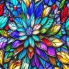 Stained Glass Flower Diamond Painting