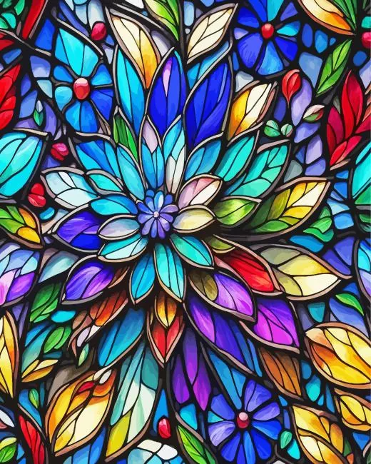 Stained Glass Flower Diamond Painting Stained Glass Flower Diamond Painting