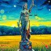 Statue Lady Justice Diamond Painting