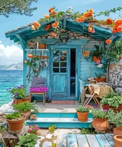 Summer Beach House Diamond Painting