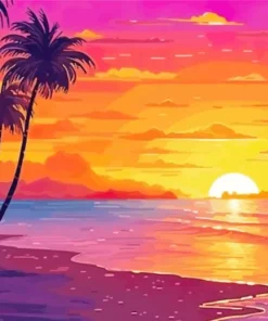 Sunset Beach Diamond Painting