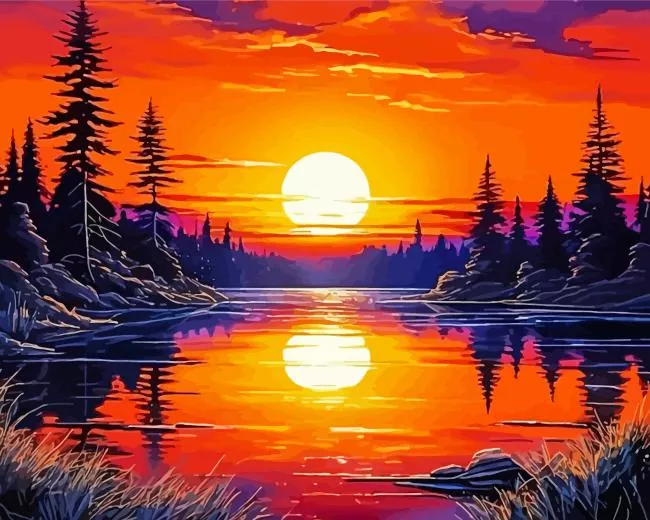 Sunset Horizon Diamond Painting Sunset Horizon Diamond Painting